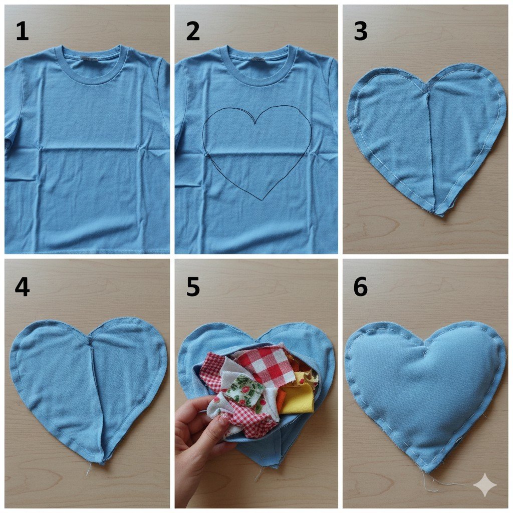 Foto realista de criação de uma almofada de retalhos